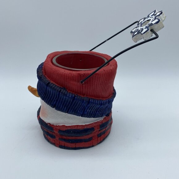 Set Of 3 Snowman Votive Candle Holders Christmas Winter Holiday Snowmen - Picture 10 of 16